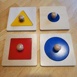 Montessori Shape Puzzles Color and Size - Homeschool Preschool